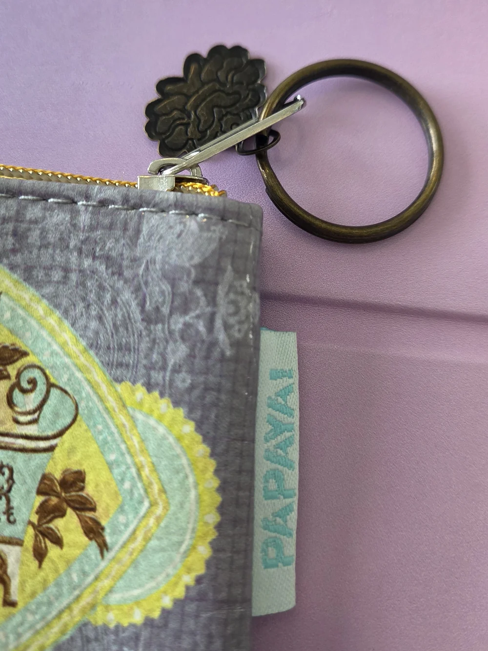 PAPAYA! Art Vintage Style Best Day Ever Coin Pouch Mini Wallet